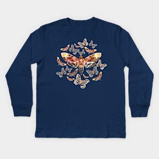 In the Moth of Madness Kids Long Sleeve T-Shirt